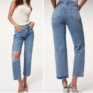 NWT Good American straight leg Jeans